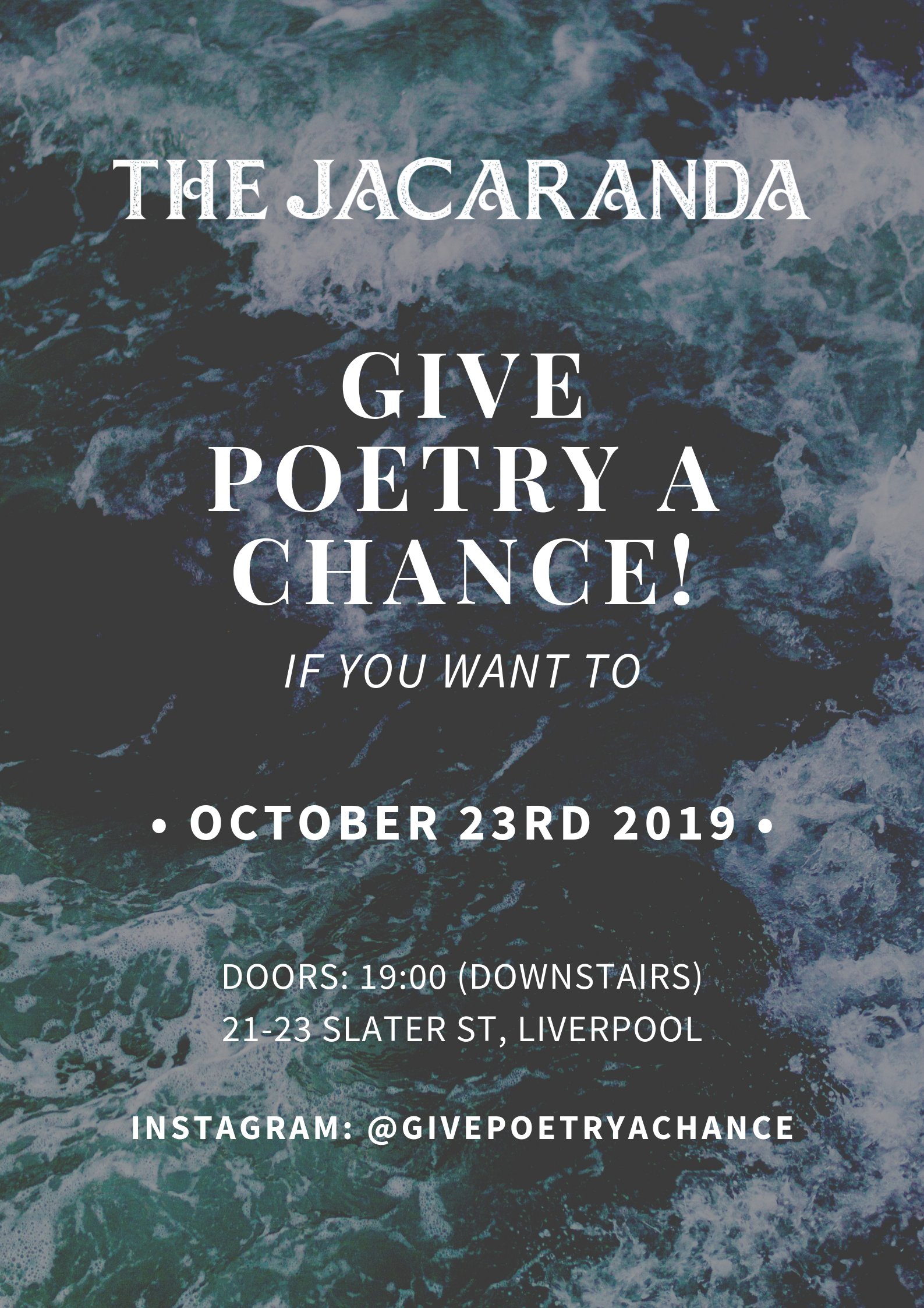 Give Poetry A Chance - October 2019